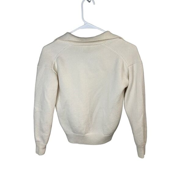 Wilfred Clara Sweater Relaxed merino wool polo sweater Ivory 2XS - Picture 8 of 14